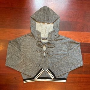 Tie Up, Cropped Athletic Hoodie